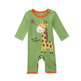 Uk Kid Baby Jongens Meisjes Cartoon Dier Bodysuit Romper Jumpsuit Outfit Kleding 0 groen / 18m