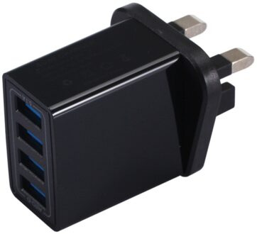 Uk Muur Hub Charger Usb Adapter 4 Muti Poort 5.1A Snelle Laadstation Power Lading Blok Plug Voor Iphone Samsung huawei Xiaomi WH