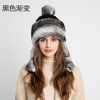 Uk Vrouwen Winter Outdoor Warm Fluffy Fleece Hoofddeksels Winter Warm Geïmiteerd Hoed Faux Fur Oorklep Ski Cap Khaki Zwart rood
