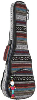 Ukulele Case Bag Rugzak Verstelbare Etnische Bohemen Stijl Ukulele Cover Gevoerde Tas 26duim