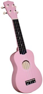 Ukulele Sopraan Kids Basswood Muziekinstrument 4 Snaren Hawaii Gitaar 21 Inch Voor Muziek Liefhebbers Spelen Accessoires roze