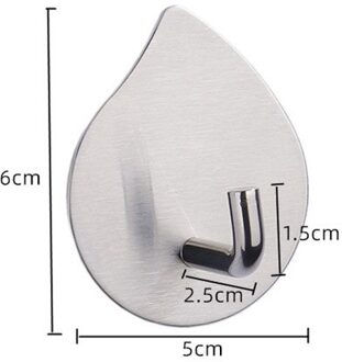 Ula Rvs Haak Zelfklevende Kleerhanger Zakken Sleutel Rack Keuken Handdoek Hanger Badkamer Accessoires Organizer A6134