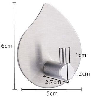 Ula Rvs Haak Zelfklevende Kleerhanger Zakken Sleutel Rack Keuken Handdoek Hanger Badkamer Accessoires Organizer A6136