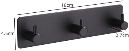 Ula Rvs Houder Haak 3M Sticker Adhesive 1Pc Deur Kleding Coat Hat Hanger Hanger Handdoek Kleding Gewaad rack Gratis Punch A61312-1