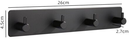 Ula Rvs Houder Haak 3M Sticker Adhesive 1Pc Deur Kleding Coat Hat Hanger Hanger Handdoek Kleding Gewaad rack Gratis Punch A61312-2