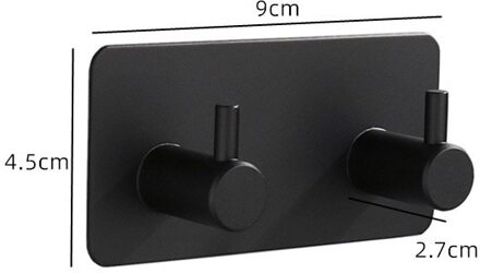 Ula Rvs Houder Haak 3M Sticker Adhesive 1Pc Deur Kleding Coat Hat Hanger Hanger Handdoek Kleding Gewaad rack Gratis Punch A61312