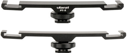 Ulanzi Aluminium Microfoon Dual Cold Shoe Mount Extension Bar Plaat Vlogging Accessoire Voor Statief Video Light Camera Filmmakers