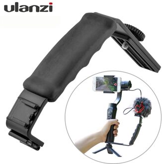 Ulanzi L Beugel W Dual Cold Shoe Mount Mic Stand Video Licht voor Zhiyun Glad Q 4 3-As handheld Gimbal Stabilizer Accessoire