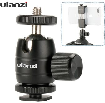Ulanzi Mini Balhoofd Statief Ball Head Camera Houder Stand Met Koud Schoen Adapter Voor Statief/Led Monitor Stand Dslr accessoires