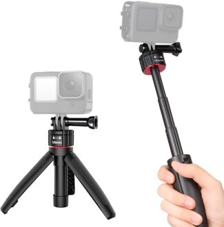 Ulanzi MT-31 Draagbare Mini Statief 3 Secties Uitschuifbare Selfie Stick Met Magnetische Absorptie Base Schroef Voor Actie Camera