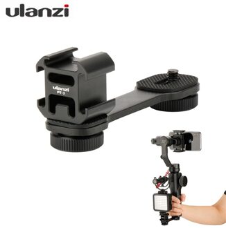 Ulanzi PT-3 Led Video Licht Mic Stand Triple Koude Schoen Mount Adapter Gimbal Accessoire Voor Dji RSC2 Zhiyun Glad 4 feiyu