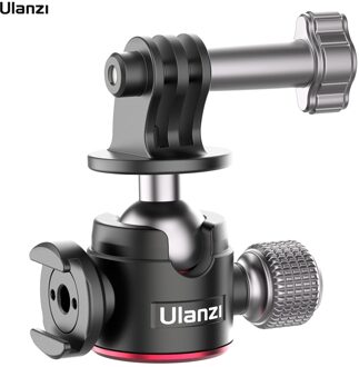 Ulanzi U-130 Universal Aluminium Bal Hoofd Met 1/4 Inch Schroef Gat Interface Koud Shoe Mount Voor Actie Camera Bal hoofd