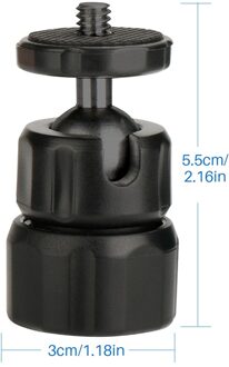 Ulanzi U-20 ABS Mini Statief Balhoofd 1/4 Schroef Mount Ballhead Roterende 360 Graden voor Camera Statief Smartphone Statief Accessoire