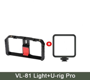 Ulanzi VIJIM VL81 3200k-5600K 850LM 6.5W Dimmable Mini LED Video Light Smartphone SLR Camera Rechargable Vlog Fill Light grijs