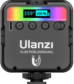 Ulanzi VL49 Mini Fotografische Lightingrgb Led Video Licht 2000Mah Draagbare Pocket Vlog Vullen Light Smartphone Dslr Slr Lamp