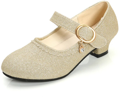 ULKNN 2020 Girls high-heeled shoes springautumn new crystal dance shoes princess show little girls show shoes