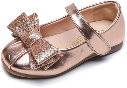 ULKNN girls soft sole shoes Gold black silver flats 2020 autumn princess children's flat shoes bow cute single shoes little