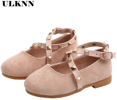 ULKNN New Child Rivet Baby Girl Kids Dress Party Toddler Shoes For Little Kids Princess Leather Shoes 1 2 3 4 5 6 Years