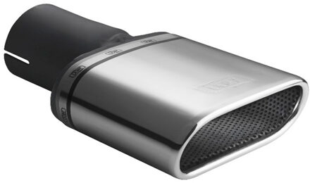 Ulter Sport Uitlaatsierstuk - Ovaal 167x60mm - Lengte 120mm - Montage ->50mm - RVS