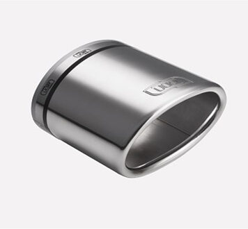 Ulter Sport Uitlaatsierstuk - Ovaal 95x65mm Schuin - Lengte 120mm - Montage 40-55mm - RVS USNX101