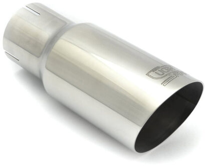 Ulter Sport Uitlaatsierstuk Rond/schuin Ø80/50 Mm 180 Mm Rvs Zilver