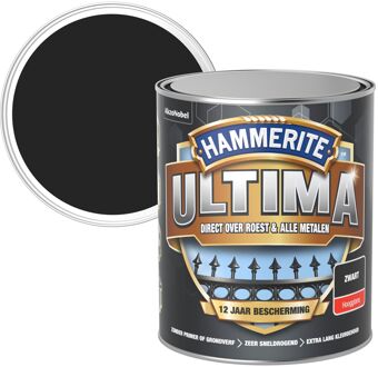 Ultima Metaallak - Hoogglans - Zwart - 750 ml