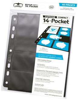 Ultimate Guard 14-Pocket Supreme Compact Pages Standard + Mini American (10) - Black