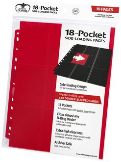 Ultimate Guard 18-Pocket Pages Side-Loading (10) - Red