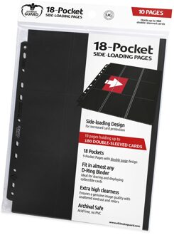Ultimate Guard 18-Pocket Pages Side-Loading Black (10)