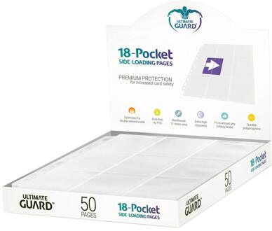 Ultimate Guard 18-Pocket Side Loading Pages (50-Pages, White)