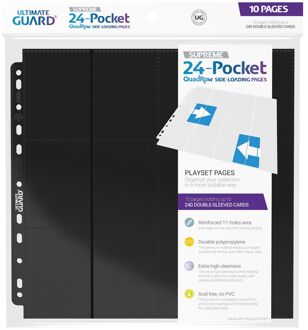 Ultimate Guard 24-Pocket QuadRow Pages Side-Loading Black (10)