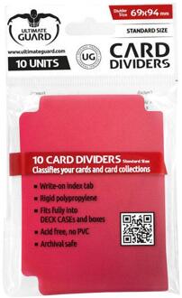 Ultimate Guard Card Dividers Standard Size (10) - Red