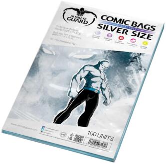Ultimate Guard Comic Bags Resealable (100) - Silver Size