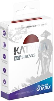 Ultimate Guard Katana Sleeves Japanese Size (60) - Red