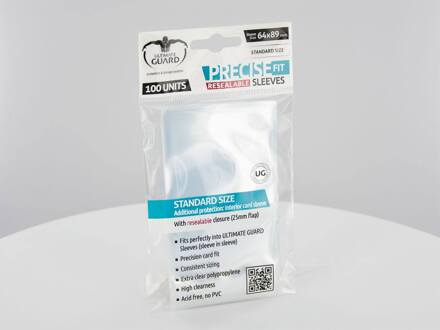 Ultimate Guard Precise-Fit Sleeves Resealable Standard Size Transparent (100)