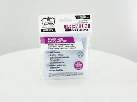 Ultimate Guard Premium Soft Sleeves for Board Game Cards Big Square (50)