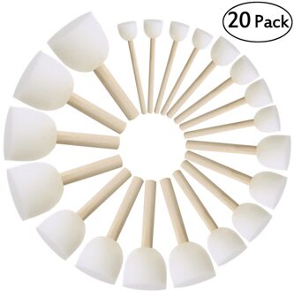 Ultnice 20 Stuks Diverse Maat Ronde Sponzen Borstel Set Kids Schilderen Gereedschap Spons Schilderij Stippler Set Diy Schilderen Gereedschap
