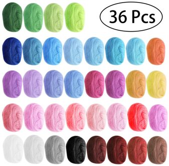 Ultnice 36 Kleuren Wol Roving Fibre Wol Garen Roving Voor Naaldvilten Hand Spinning Diy