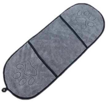 Ultra-Absorberende Huisdier Hond Badhanddoek Microfiber Super Absorberende Huisdier Drogen Handdoek Deken Met Pocket Voor Small Medium Large honden grijs