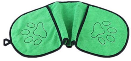 Ultra-Absorberende Huisdier Hond Badhanddoek Microfiber Super Absorberende Huisdier Drogen Handdoek Deken Met Pocket Voor Small Medium Large honden groen