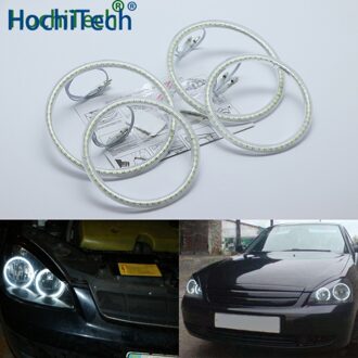 Ultra Bright Smd Witte Led Angel Eyes Halo Ring Kit Dagrijverlichting Drl Voor Lada Priora Vaz 2170 2171 2172