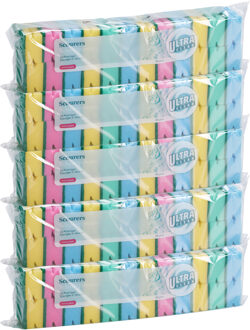 Ultra Clean Schuursponsjes - 120x - gekleurd - afwas of schoonmaak sponzen