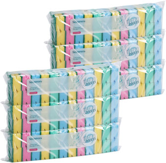 Ultra Clean Schuursponsjes - 144x - gekleurd - afwas of schoonmaak sponzen