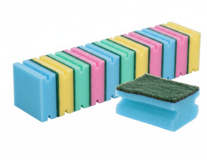 Ultra Clean Schuursponsjes - 48x - gekleurd - afwas of schoonmaak sponzen