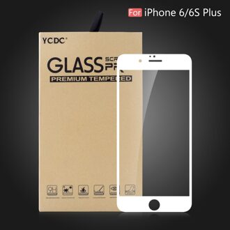 Ultra Dunne Screen Protector Film Gehard Glas Voor Iphone 6 6S 7 8 Plus Xtempered Glas Screen Protector Cover bescherming 6 6S plus wit