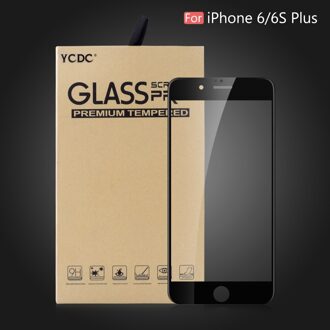 Ultra Dunne Screen Protector Film Gehard Glas Voor Iphone 6 6S 7 8 Plus Xtempered Glas Screen Protector Cover bescherming 6 6S plus zwart