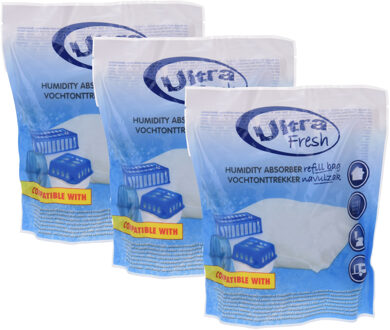 Ultra Fresh Navulling voor vochtonttrekkers - 3x - 450 gram - vochtvangers - vochtopnemers