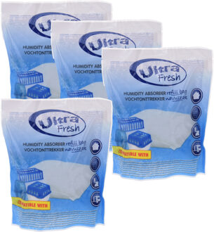 Ultra Fresh Navulling voor vochtonttrekkers - 4x - 450 gram - vochtvangers - vochtopnemers