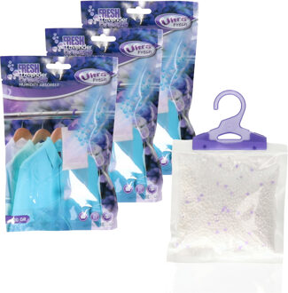 Ultra Fresh Vochtopnemer met geur - 3x - lavendel - vochtonttrekker - tegen schimmel en geur - 210 g