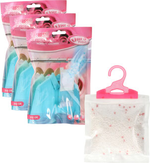 Ultra Fresh Vochtopnemer met geur - 6x - roos - vochtonttrekker - tegen schimmel en geur - 210 gram